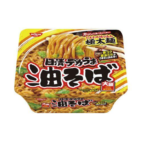 日清-18 ﾃﾞｶうま油そば 12入
