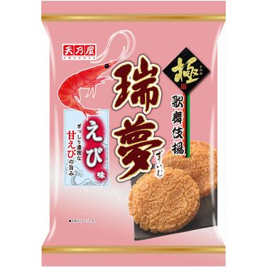 天乃-30 歌舞伎揚瑞夢えび味 6枚 12入