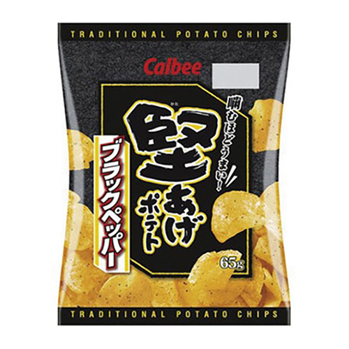 CA-18 65g堅あげﾎﾟﾃﾄ ﾌﾞﾗｯｸPP味 12入

