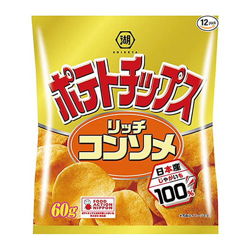 KO-16 ﾎﾟﾃﾄﾁｯﾌﾟｽ 金のｺﾝｿﾒ 60ｇ 12入
