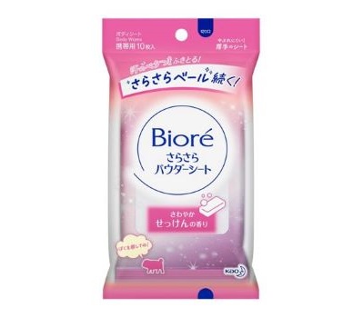 ﾋﾞｵﾚ ｻﾗｻﾗﾊﾟｳﾀﾞｰｼｰﾄ石鹸の香 携帯10枚
